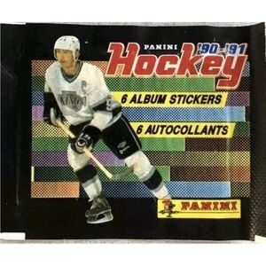 Wayne Gretzky 1990-91 Panini NHL Sealed Hockey Album Sticker Card Pack